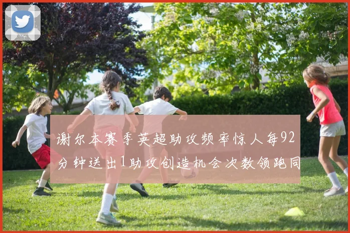 谢尔本赛季英超助攻频率惊人每92分钟送出1助攻创造机会次数领跑同期